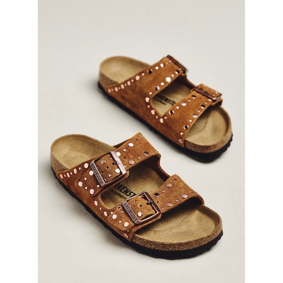 Birkenstock Shoes - NEW Birkenstock Arizona Rivets Free People Sandals – Mink Size 38 / 7 7.5